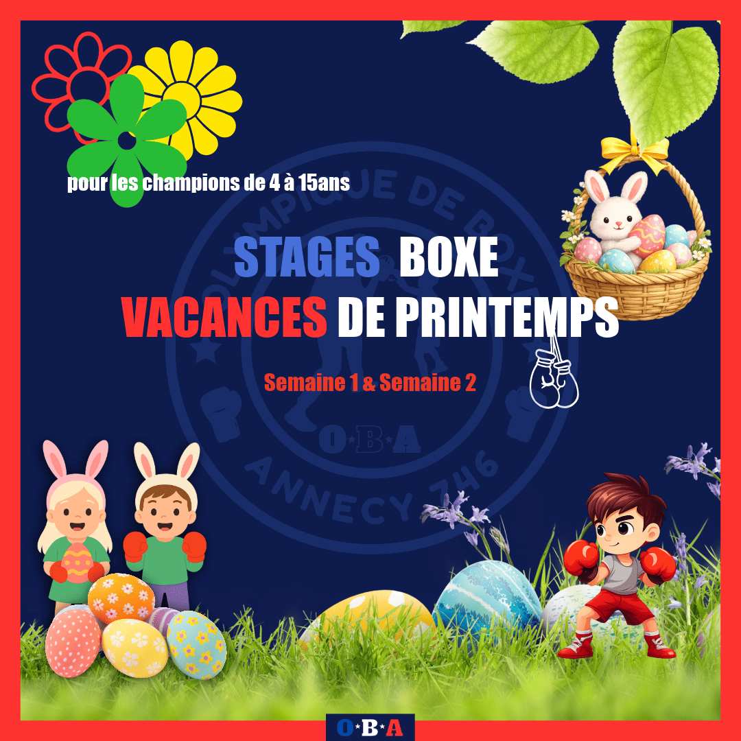 Stages de Boxe – Vacances de printemps 2026